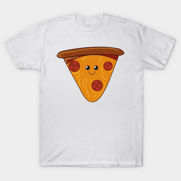 Cute slice of pizza T-Shirt by CoolFunTees1